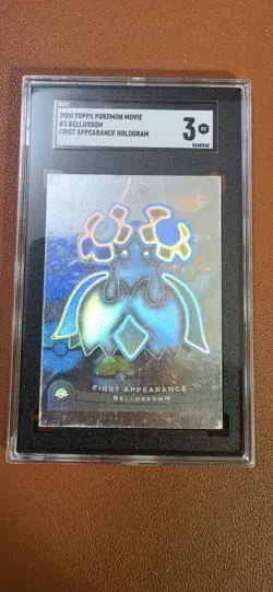 Pokemon TOPPS 2000 MOVIE FIRST APPEARANCE BELLOSSOM HOLO 3 OF 6 HP - Image 1