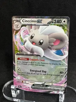 Cinccino ex 073/086 Double Rare ME04: Chaos Rising Pokemon Holo Near Mint - Image 1