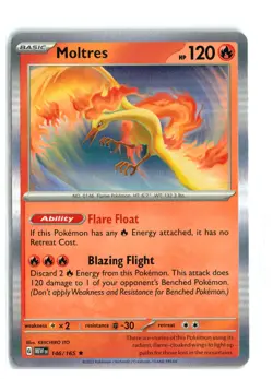 MOLTRES 146/165 151 HOLO RARE POKEMON TCG NM - Image 1