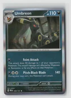 Umbreon #059/131 Sv Prismatic Evolutions Holo Rare Pokemon TCG NM - Image 1
