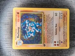 POKEMON MACHAMP 1999 BASE SET 8/102 HOLO UNLIMITED HOLO RARE 1st EDITION - Image 4