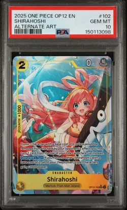 2025 One Piece OP12-Legacy of the Master 102 Shiroshi Alternate Art PSA 10 - Image 1