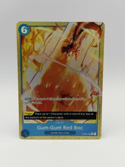 Bandai One Piece Gum-Gum Red Roc OP04-056 Event English Luffy - Image 1