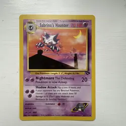 Pokemon Card Sabrina's Haunter Unlimited LP Gym Challenge 055/132 - Image 1