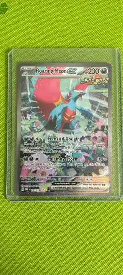 Roaring Moon EX Pokemon Card In Sleeve Near Mint Condition - Image 1