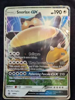 Pokemon Snorlax GX JUMBO Promo Card Full Art Holo SM05 - Image 1