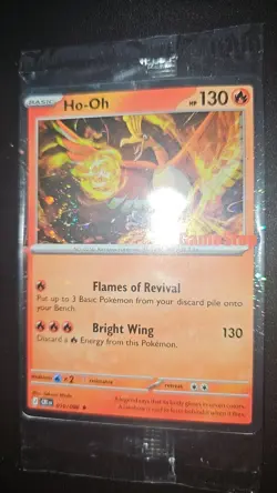 Pokemon Ho-Oh GameStop Exclusive Promo Card Sealed Holo w/ Corner Crease - Image 2