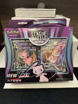 Pokemon League Battle Deck Mew VMAX Fusion Strike Foil Cards 60-Card Deck 2022 - Image 1