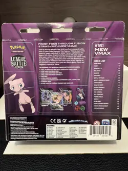 Pokemon League Battle Deck Mew VMAX Fusion Strike Foil Cards 60-Card Deck 2022 - Image 2