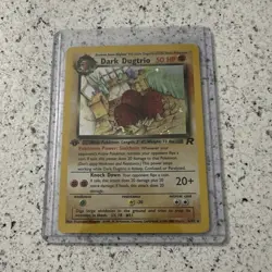 Pokemon TCG Dark Dugtrio Holo Rare 1st Edition 6/82 Team Rocket 50 HP Card - Image 1