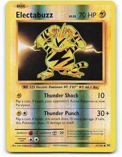 POKEMON CARD REVERSE HOLO ELECTABUZZ 41/108 NO 125 ELECTRIC POKEMON TCG CCG - Image 1