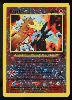 Entei 34 WOTC Black Star Promo Reverse Holo Pokemon Card - Image 1