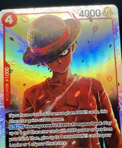 3x Lot - Legacy of the Master Super Rare Cards Monkey.D.Luffy One Piece TCG NM/M - Image 4