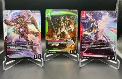 3x Lot - Gundam Card Game Newtype Rising Legend Rare (LR) Full Art Foil TCG NM/M - Image 1