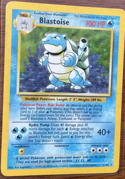 Pokemon TCG VINTAGE HOLO LOT- BLASTOISE BASE SET - 8 CARDS - MP/HP - Image 2