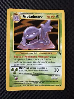 Grotadmorv 13/62 Rare Holo Fossil 2000 Francais FR Pokemon Card - Image 1