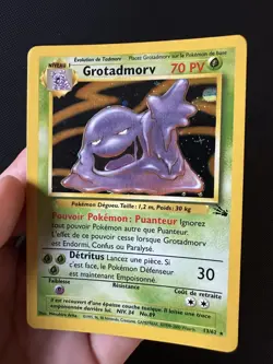 Grotadmorv 13/62 Rare Holo Fossil 2000 Francais FR Pokemon Card - Image 2