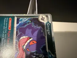 2024 Pokemon Gengar 057 Trick or Trade Paldean Fates Cosmos Holo SWIRL Card NM+ - Image 2