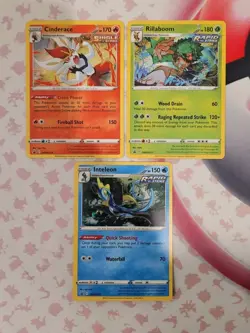 3 Pokemon Card Lot Cosmos Holon Promo Cinderace, Rillaboom, Inteleon - (NM - LP) - Image 1