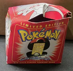 Pokemon 23K Gold Plated Card 1998 SEALED In Ball With Mewtwo On Box - Image 3