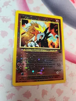 Swirl Pokemon Card Entei Black Star Movie Promo #34 2001 Reverse Holo - Image 2