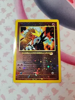 Swirl Pokemon Card Entei Black Star Movie Promo #34 2001 Reverse Holo - Image 4