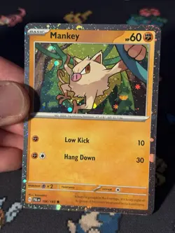 Pokemon Cards Mankey 106/193 Cosmos Holo Collection Promo - (NM) - Image 2