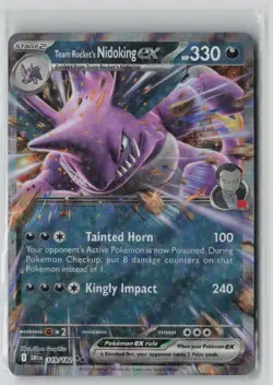 Team Rocket's Nidoking ex 119/182 Double Rare Destined Rivals Pokemon NM - Image 1