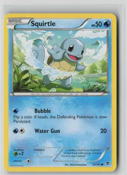 Squirtle 14/101 Common Plasma Blast Pokemon DMG - Image 1
