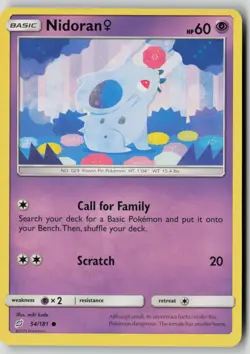 Nidoran F 54/181 Common Team Up Pokemon NM - Image 1