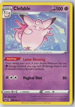 Clefable 064/185 Rare Vivid Voltage Pokemon NM - Image 1