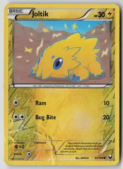Joltik 41/108 Common Dark Explorers Pokemon Reverse Holo DMG - Image 1