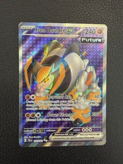 Pokemon TCG Iron Boulder EX Scarlet & Violet Temporal Forces - Image 1