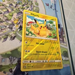 Pokemon Pikachu 30/111 Reverse Holo Sun & Moon Crimson Invasion NM - Image 2