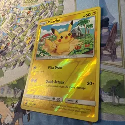 Pokemon Pikachu 30/111 Reverse Holo Sun & Moon Crimson Invasion NM - Image 4