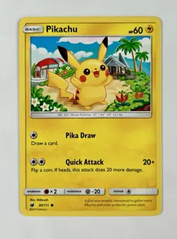Pikachu 2017 Pokemon S&M Crimson Invasion Common #30/111 * Near Mint - Image 1
