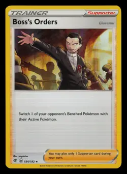 Boss's Orders 154/192 Holo Rare Rebel Clash Pokemon Holo Near Mint - Image 1