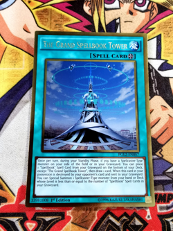 The Grand Spellbook Tower pgl2-en057 1st Edition (NM/VLP) Gold Rare Yu-Gi-Oh! - Image 1