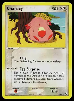 Pokemon Card - Chansey FireRed & LeafGreen 19/112 Rare - Image 1