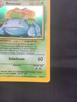 Pokemon Cards: Base Set Rare Holo: Venusaur 15/102 - Image 5