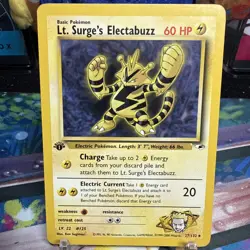 2000 Pokemon Card Gym Heroes - Lt. Surge’s Electabuzz - 1st Edition 27/132 - Image 1
