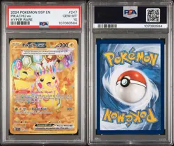 Pokemon Pikachu EX Holo Hyper Rare Card 247/191 SV08 Surging Sparks 2024, PSA 10 - Image 5