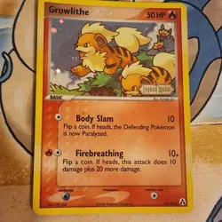 2006 Vintage Pokemon Card TCG Legend Maker Holo Stamped Growlithe 55/92 NM - Image 1