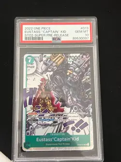 EUSTASS CAPTAIN KID ST02-013 SUPER PRE-RELEASE, PSA 10 GEM, 2022 ONE PIECE CARD - Image 3