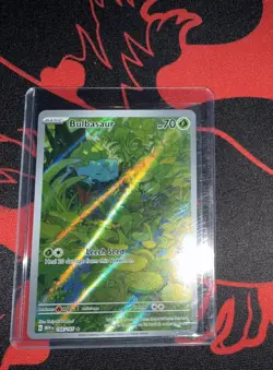 Bulbasaur Full Art Holo IR Scarlet & Violet Illustration Card 166/165 Rare 151 M - Image 1
