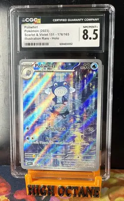 Poliwhirl Pokemon 2023 Pokemon Card Art Rare 151 Scarlet & Violet Mint +8.5 CGC - Image 1