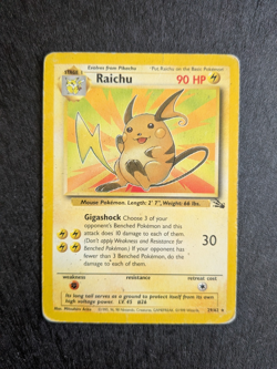 Raichu 29/62 Fossil Regular Non Holo Pokemon Card HP - Image 1
