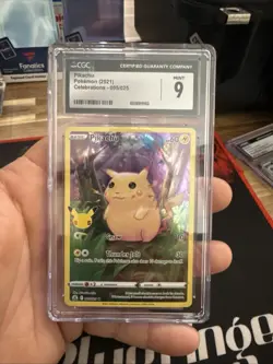 CGC 9 Pikachu 005/025 Celebrations 2021 Holo Pokemon TCG Card - Image 1