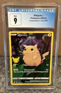 2021 Pokemon Celebrations Pikachu #005/025 CGC 9 MINT English Graded Card - Image 1