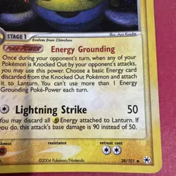 Lanturn 38/101 Pokemon TCG Card Ex Hidden Legends Reverse Holo - Image 4